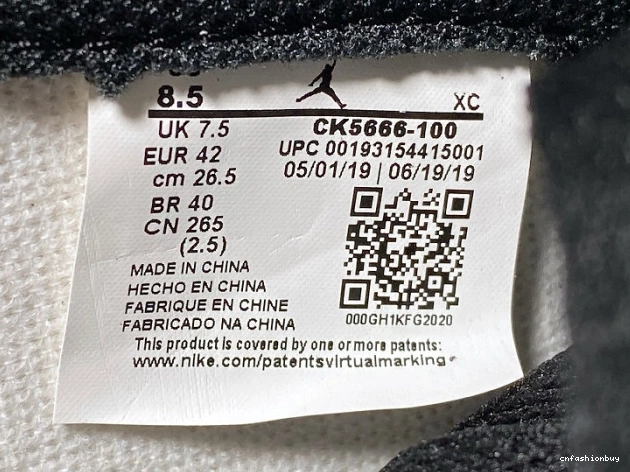 Retro CK5666-100 Jordan OG High Fearless Air 1 0905